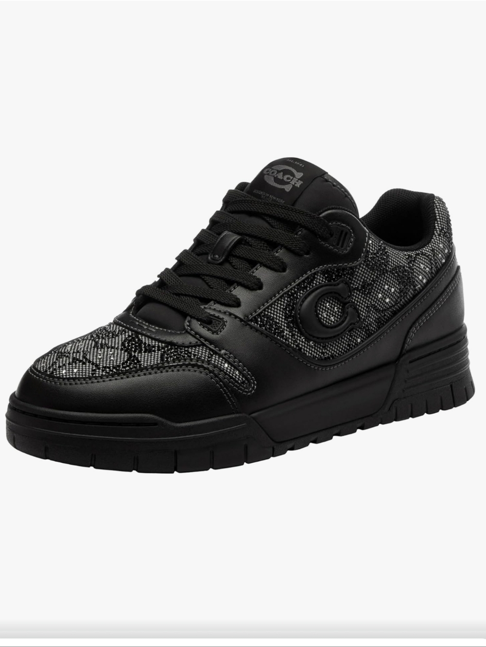 Coach Crystal Signature Jaquared Soho Sneaker Black Sz 6 Limited Edition
